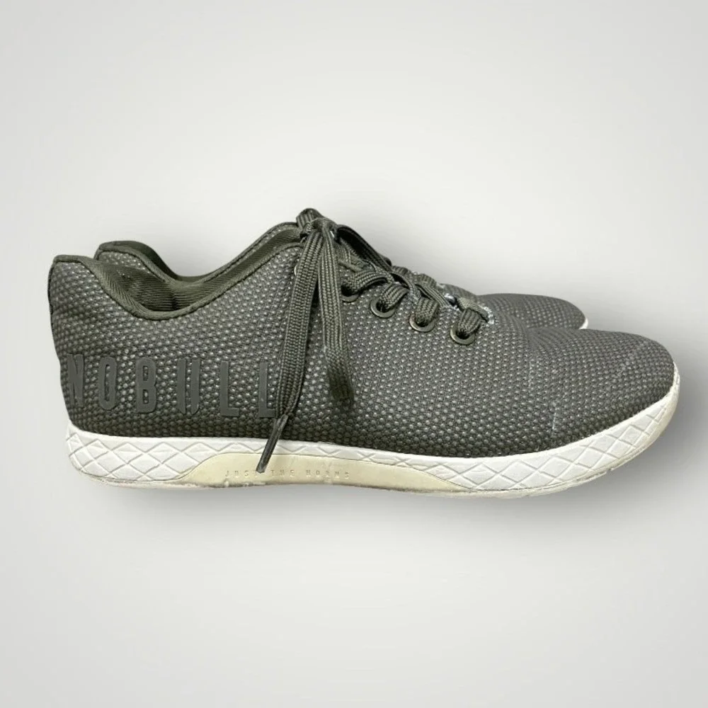 NOBULL Trainer Women‎ 7.5 Olive Green SuperFabric Cross Training Shoes Sneakers